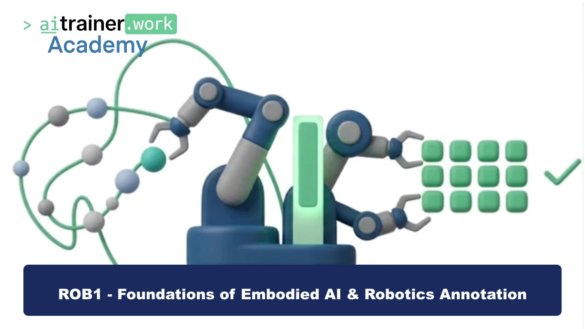 ROB1: Foundations of Embodied AI & Robotics Annotation