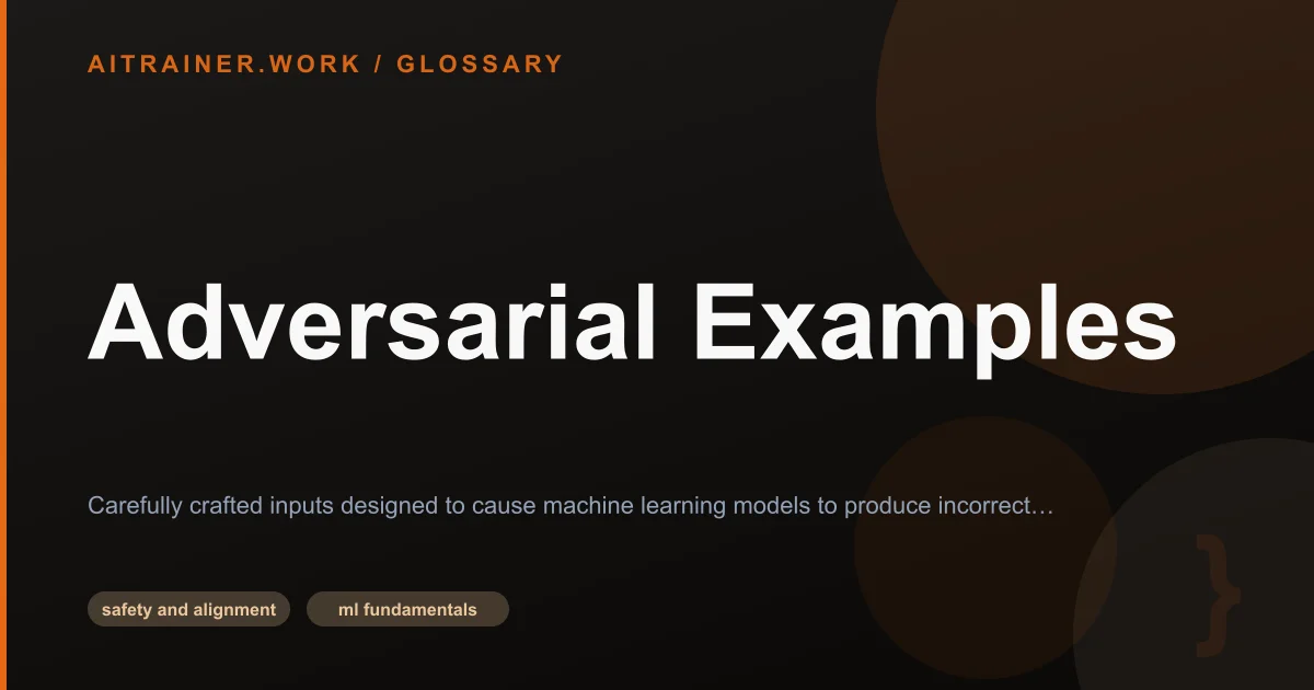 Adversarial Examples definition