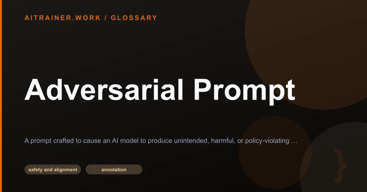 Adversarial Prompt definition