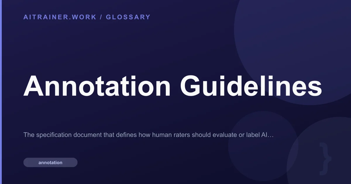 Annotation Guidelines definition