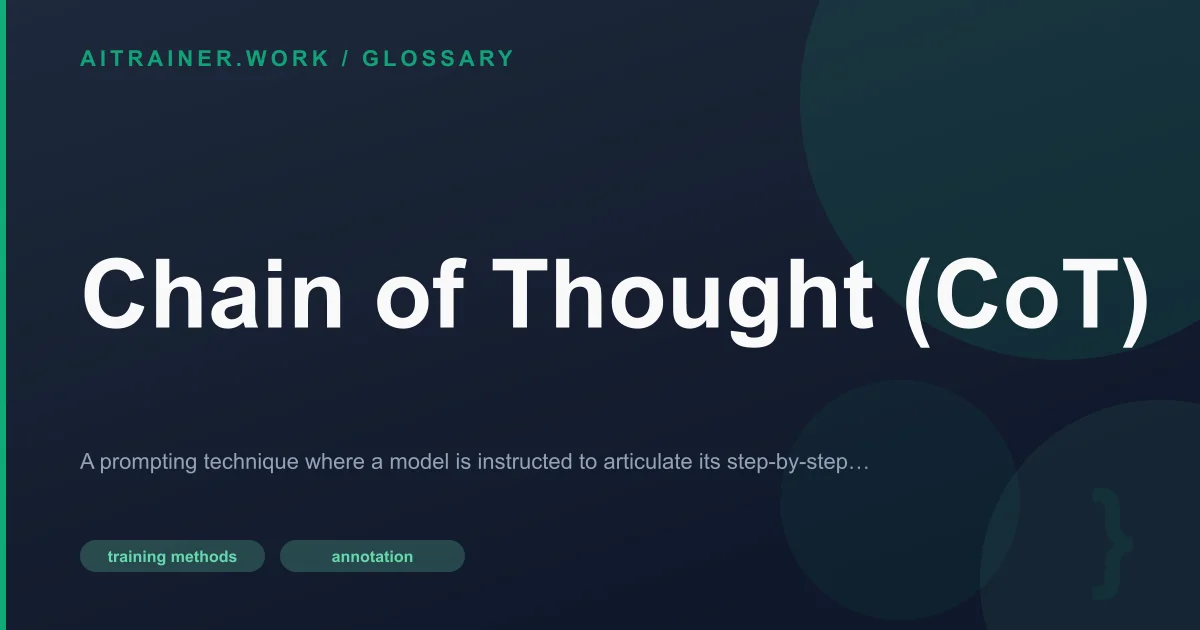 Chain of Thought (CoT) definition