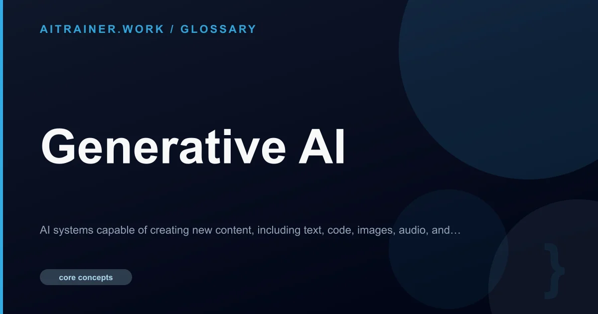 Generative AI definition