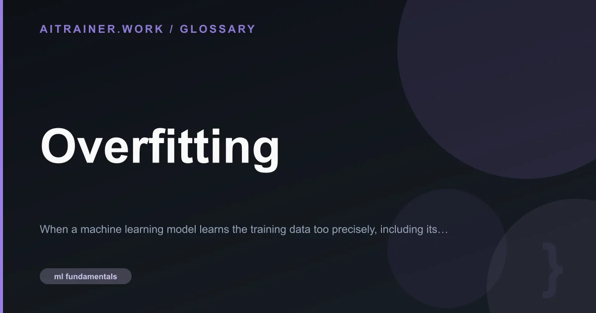Overfitting definition