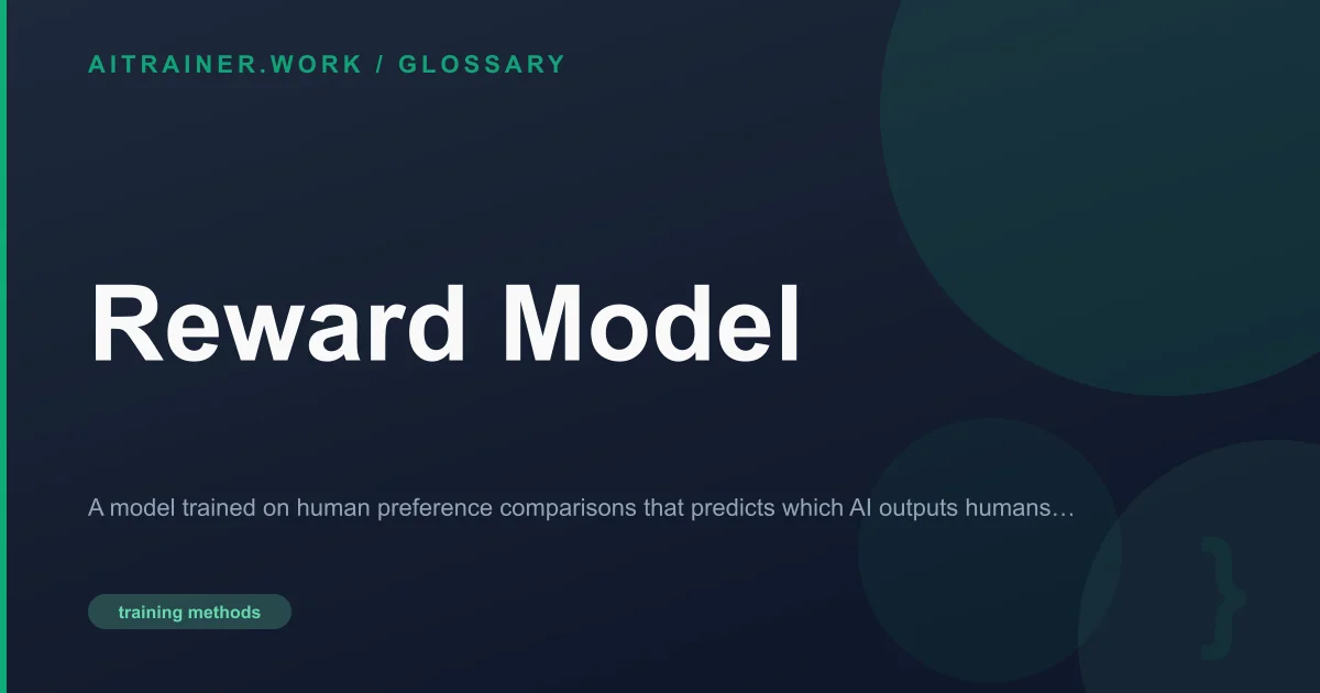 Reward Model definition