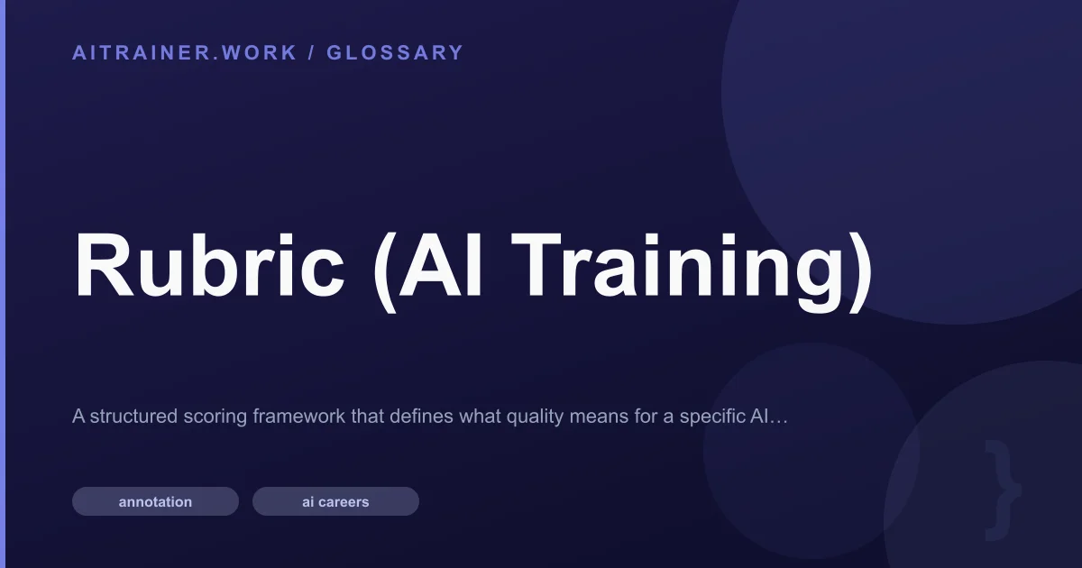 Rubric (AI Training) definition