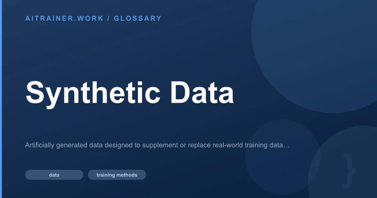 Synthetic Data definition