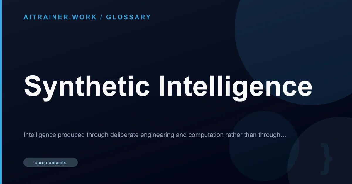 Synthetic Intelligence definition