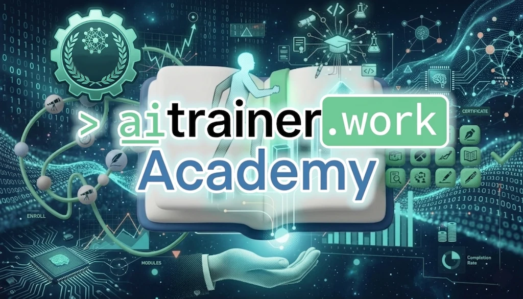 AI Trainer Academy certified credential on a laptop screen