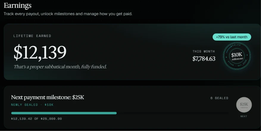 AskEthos proof of payment showing a real payout