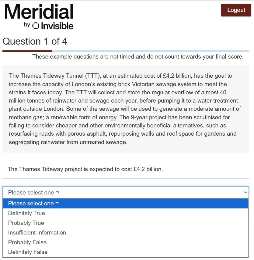 Critical Thinking Question 1 about Thames Tideway Tunnel costs