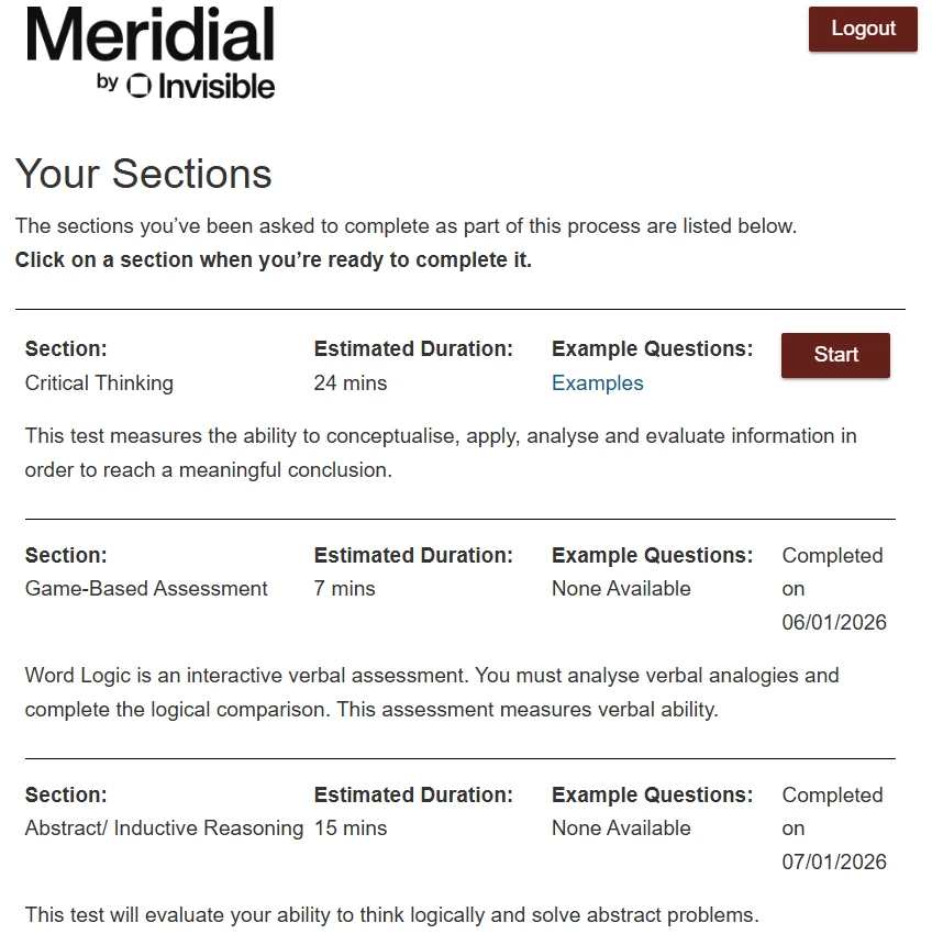 Cover image for Meridian AI Logic assessment guide