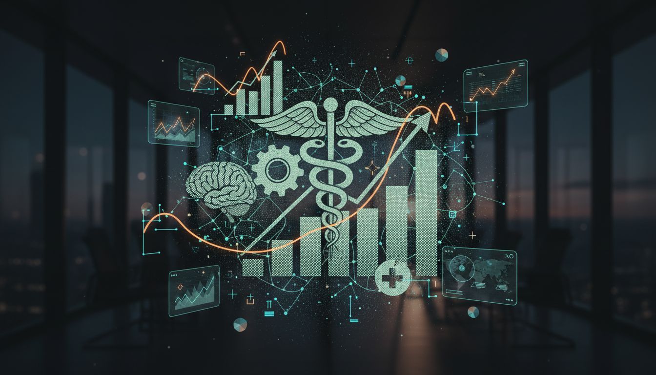 Healthcare professional reviewing medical data on a tablet