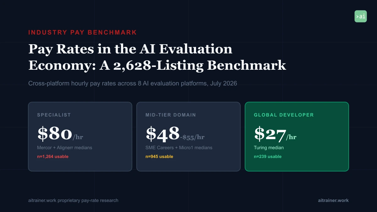 Pay Rates in the AI Evaluation Economy (2026): A Cross-Platform Benchmark — aitrainer.work